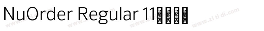 NuOrder Regular 11字体转换